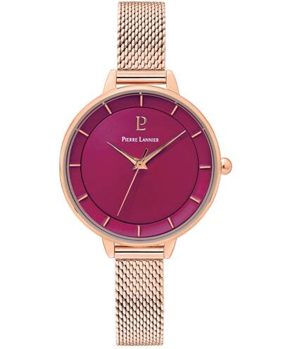 PIERRE LANNIER DELICE cadran rose bracelet milanais
