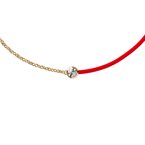 Bracelet ICE Jewellery Diamond Half Chain Red 021091 – Chaîne & Cordon Rouge avec Véritable Diamant