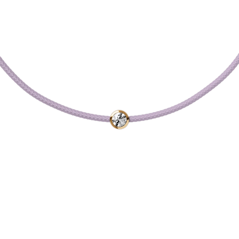 Bracelet ICE Jewellery Diamond Cord Lilac 021102 – Cordon Lilas & Véritable Diamant 0.03 ct