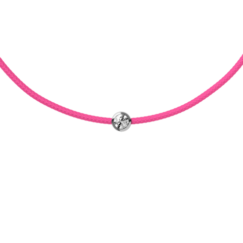 Bracelet ICE Jewellery Diamond Cord Neon Pink 021100 – Cordon Rose Fluo & Véritable Diamant 0.03 ct