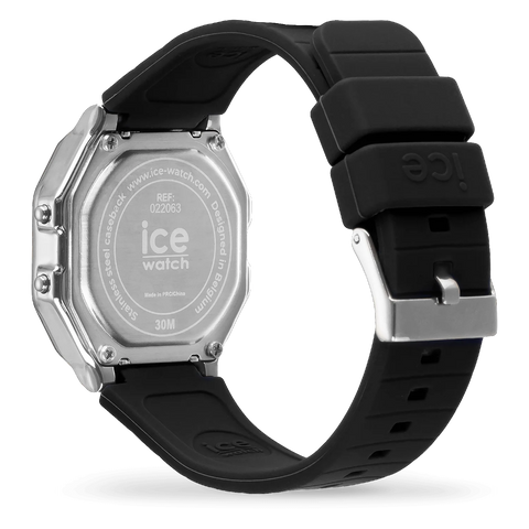 Montre ICE Digit Retro Black Silver Small 022063 – Digital Vintage Noir & Argent 32mm