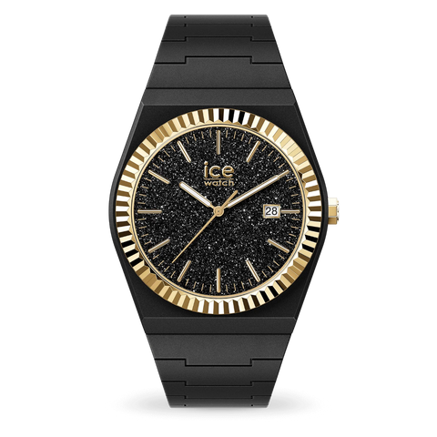 Montre ICE Watch Power Black Glitter Gold – Réf. 024771 – 36mm – Montre Noire et Dorée à Paillettes Étanche 10 ATM