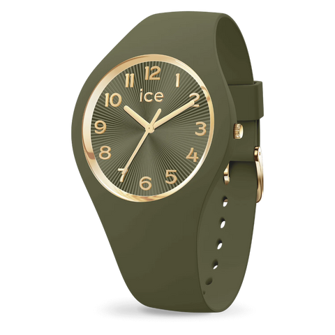 Montre Ice-Watch ICE Champagne 025254 – Olive Green – 37 mm – Silicone Vert & Détails Dorés – Étanche 10 ATM