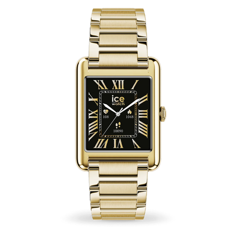 Montre Connectée ICE smart TKS 2.0 Gold 025287 – Écran AMOLED 1.41 – Bracelet Acier Doré – Appels Bluetooth – Étanche IP68