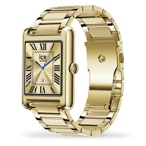 Montre Connectée ICE smart TKS 2.0 Gold 025287 – Écran AMOLED 1.41 – Bracelet Acier Doré – Appels Bluetooth – Étanche IP68