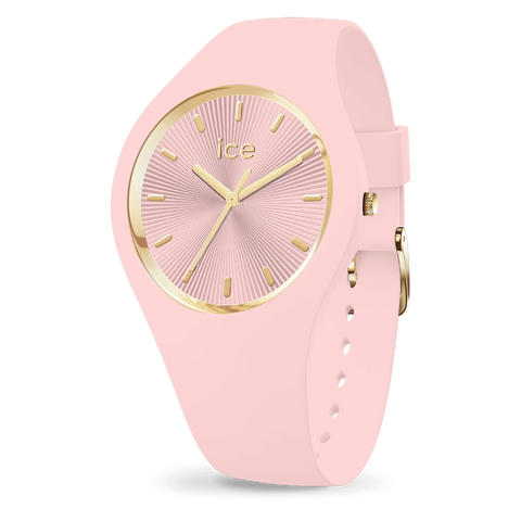 Montre Ice-Watch ICE Champagne 025352 – Soft Pink – 34 mm – Silicone Rose & Détails Dorés – Étanche 10 ATM