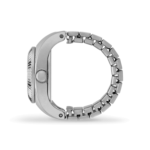 Montre Bague Ice-Watch Chouchou Silver Turquoise – S, Acier Inoxydable, Bracelet Élastique Ajustable