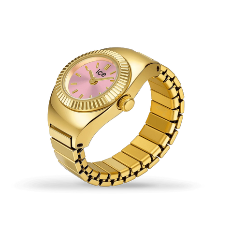 Montre Bague Ice-Watch Chouchou Gold Pink Élégance Bijou Femme Référence : 025518 | Collection : Chouchou | Marque : Ice-Watch