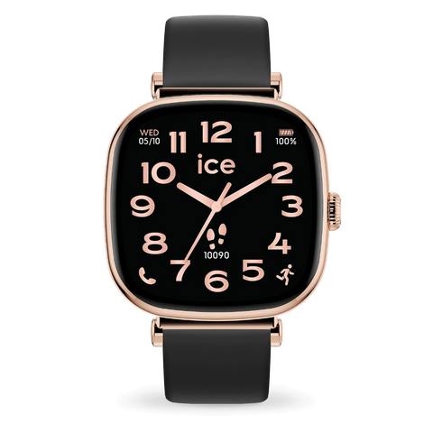 ICE smart SQ 2.0 Rose-Gold Black – Smartwatch Femme AMOLED