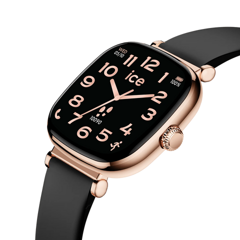 ICE smart SQ 2.0 Rose-Gold Black – Smartwatch Femme AMOLED