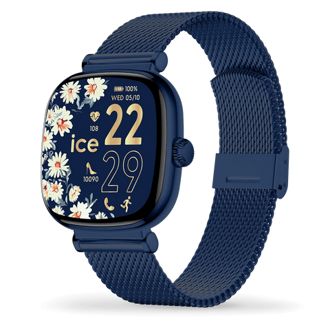 ICE smart SQ 2.0 Blue Milanese – Smartwatch Carrée AMOLED