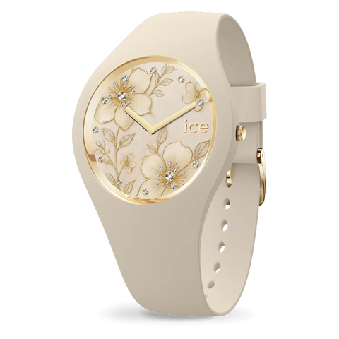 ICE flower Ivory Grace – Montre femme ICE-WATCH ivoire et dorée
