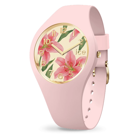 ICE flower Soft Pink Lily – Montre femme ICE-WATCH florale rose