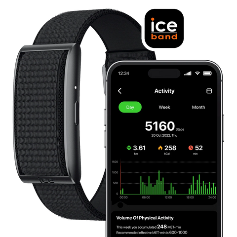 ICE Smart Band 026253 Black | Santé IA, Sport & Strava