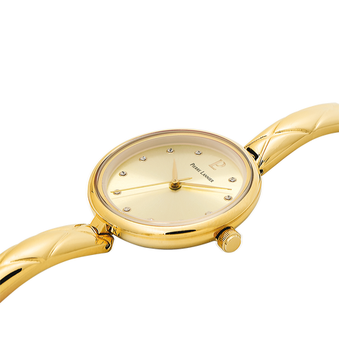 Montre Femme Pierre Lannier Leia 043L542 – Cadran Doré, Bracelet Acier Doré Élégant
