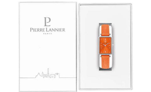 PIERRE LANNIER ARIANE - Cadran orange - Bracelet orange