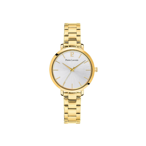 Pierre Lannier Chouquette 079M522 – Montre Femme Doré, Acier 30mm