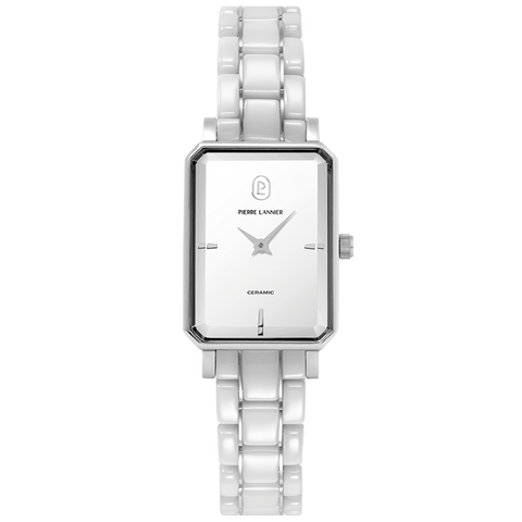 Pierre Lannier ARIANE 084K809 – Montre Femme Rectangulaire Céramique Blanche