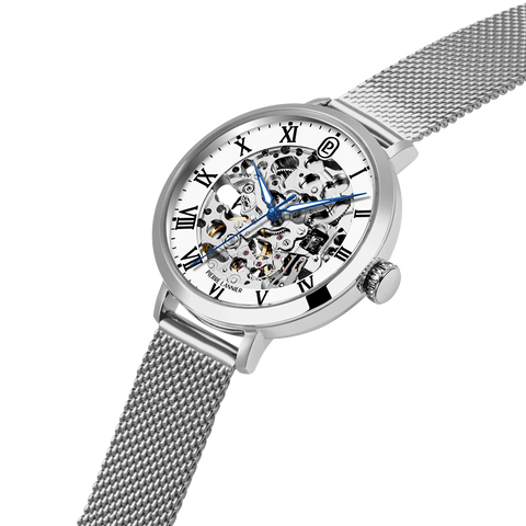 Pierre Lannier AUTOMATIC 137H601 – Montre Femme Automatique Squelette Argentée