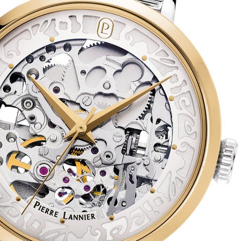 Montre Femme AUTOMATIC Argenté Cadran Argenté Bracelet Acier Bicolore 14 MM Réf 142G721