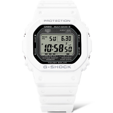 G-SHOCK GW-5000HS-7ER – Montre Homme Solaire Radio-Pilotée Made in Japan 43mm Édition Blanche Résistante aux Chocs
