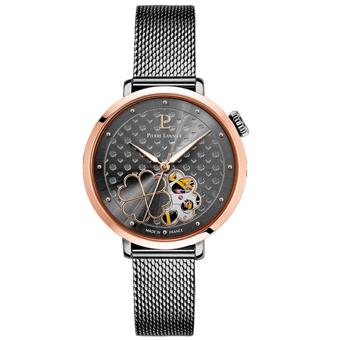 Pierre Lannier Montre Femme ESPERANCE Gris Cadran Gris Bracelet Acier milanais Gris 14 MM Réf 147K939