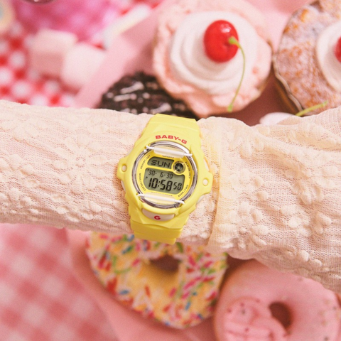 Montre Casio Baby-G BG-169CH-9ER Cherry – Digitale Jaune, Étanche 200m