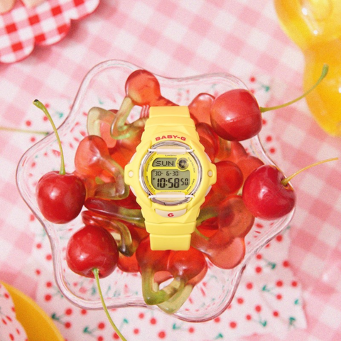 Montre Casio Baby-G BG-169CH-9ER Cherry – Digitale Jaune, Étanche 200m