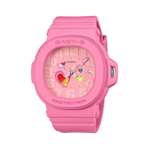 Montre CASIO BABY-G BGA-10-4AER – Playful Hearts Rose | Cadran Cœurs Changeants, Résistante & Étanche 100M