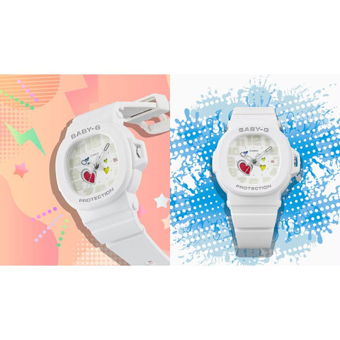 Montre CASIO BABY-G BGA-10-4AER – Playful Hearts Rose | Cadran Cœurs Changeants, Résistante & Étanche 100M