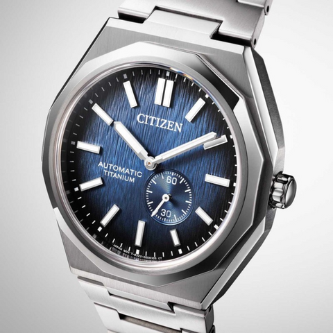 Montre Citizen Zenshin NK5020-58M – Automatique 40.5 mm Super Titanium Cadran Bleu Marine Verre Saphir Étanche 100m