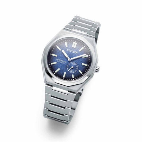 Montre Citizen Zenshin NK5020-58M – Automatique 40.5 mm Super Titanium Cadran Bleu Marine Verre Saphir Étanche 100m