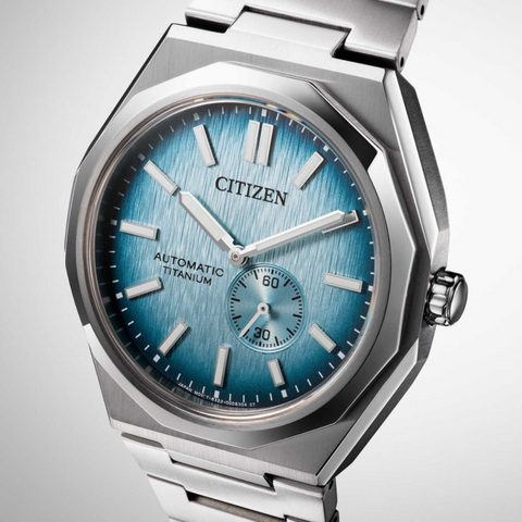 Montre Citizen Zenshin NK5020-58L – Automatique 40.5 mm Super Titanium Cadran Bleu Verre Saphir Étanche 100m