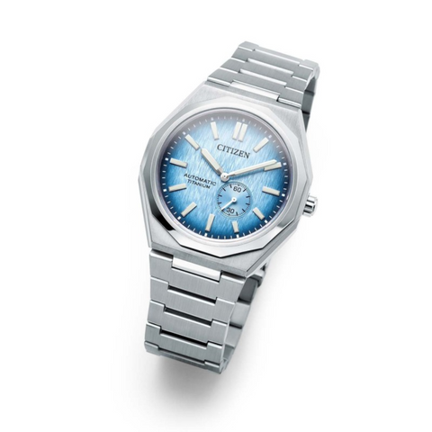 Montre Citizen Zenshin NK5020-58L – Automatique 40.5 mm Super Titanium Cadran Bleu Verre Saphir Étanche 100m