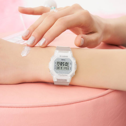 Casio Baby-G BGD-565GC-7ER – Digitale Blanche Pailletée 100M