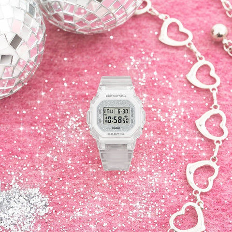 Casio Baby-G BGD-565GC-7ER – Digitale Blanche Pailletée 100M