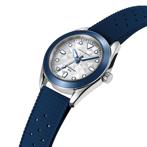 Pierre Lannier Bora 207K126 – Montre Homme Argent & Bleu 39 mm | Collab 10 ATM