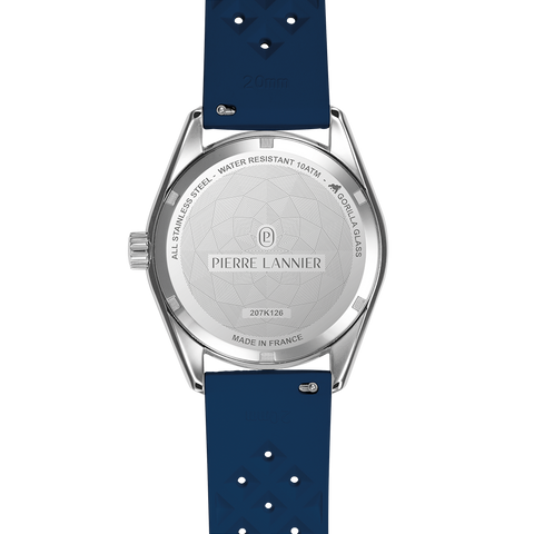 Pierre Lannier Bora 207K126 – Montre Homme Argent & Bleu 39 mm | Collab 10 ATM