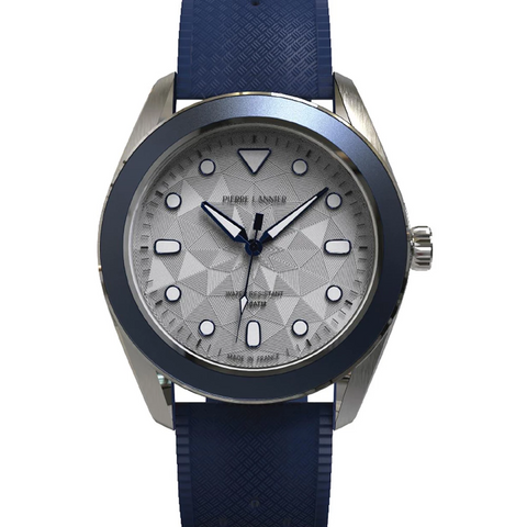 Pierre Lannier Bora 207K126 – Montre Homme Argent & Bleu 39 mm | Collab 10 ATM