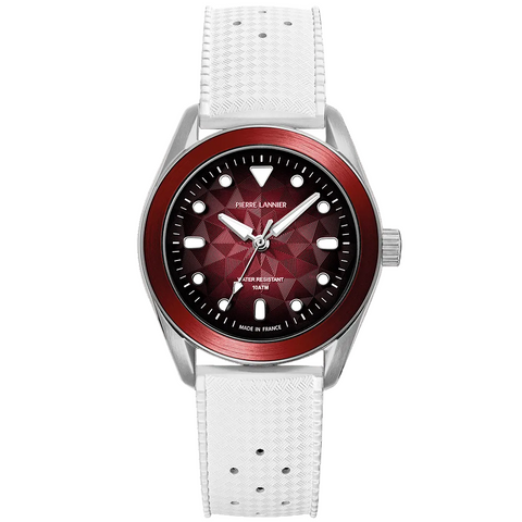 Pierre Lannier Bora 207K151 – Montre Homme Bordeaux 39 mm | Collab 10 ATM