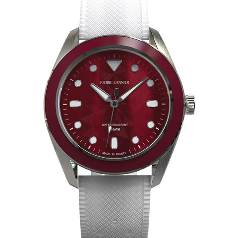 Pierre Lannier Bora 207K151 – Montre Homme Bordeaux 39 mm | Collab 10 ATM