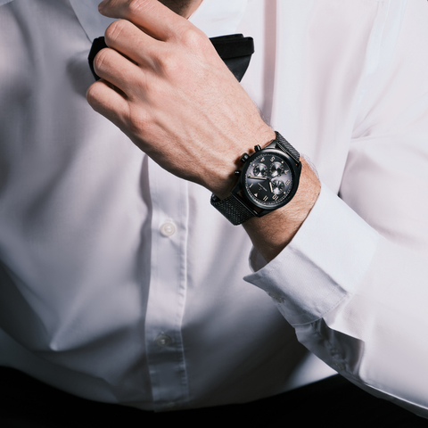 Pierre Lannier Aviateur 258M439 – Montre Homme Noire & Dorée