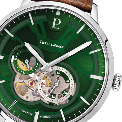 Pierre Lannier Trio 334B174 | Automatique Cadran Vert