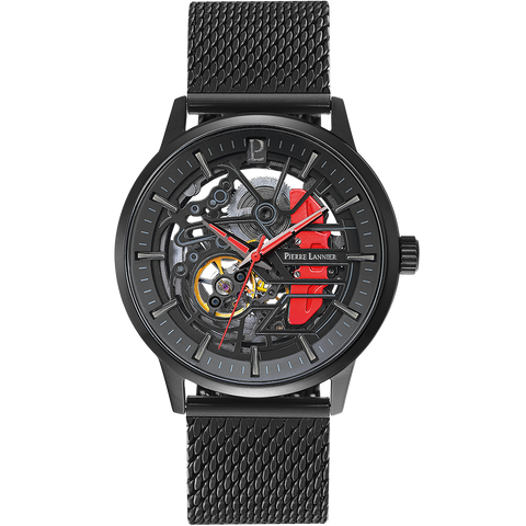 Montre Pierre Lannier Paddock Bracelet Métallique Noir Milanais – Réf. 338A439