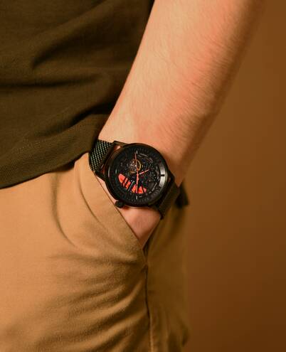 Montre Pierre Lannier Paddock Bracelet Métallique Noir Milanais – Réf. 338A439