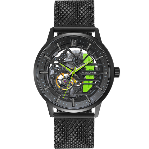 Pierre Lannier PADDOCK 338A469 – Montre Automatique Racing Milanais Noir