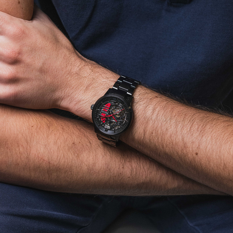Pierre Lannier Paddock 344A459 – Montre Homme Chronographe 43mm Tout Noir Cadran & Bracelet Acier