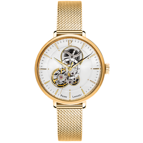 Pierre Lannier Mélodie 349A502 – Montre Automatique Femme Dorée