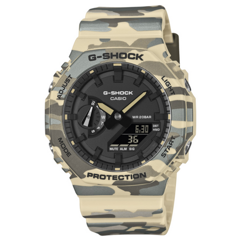 G-SHOCK GA-2100CM-5AER Camouflage – Montre Sport Résistante 200 m
