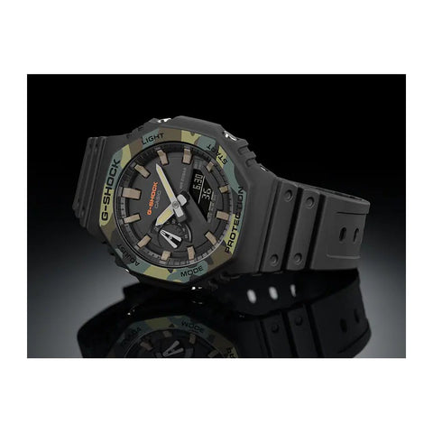 G-SHOCK GA-2100SU-1AER Camouflage – Montre Homme Noir – Carbon Core Guard – 20 ATM – Résine & Bracelet Camouflage